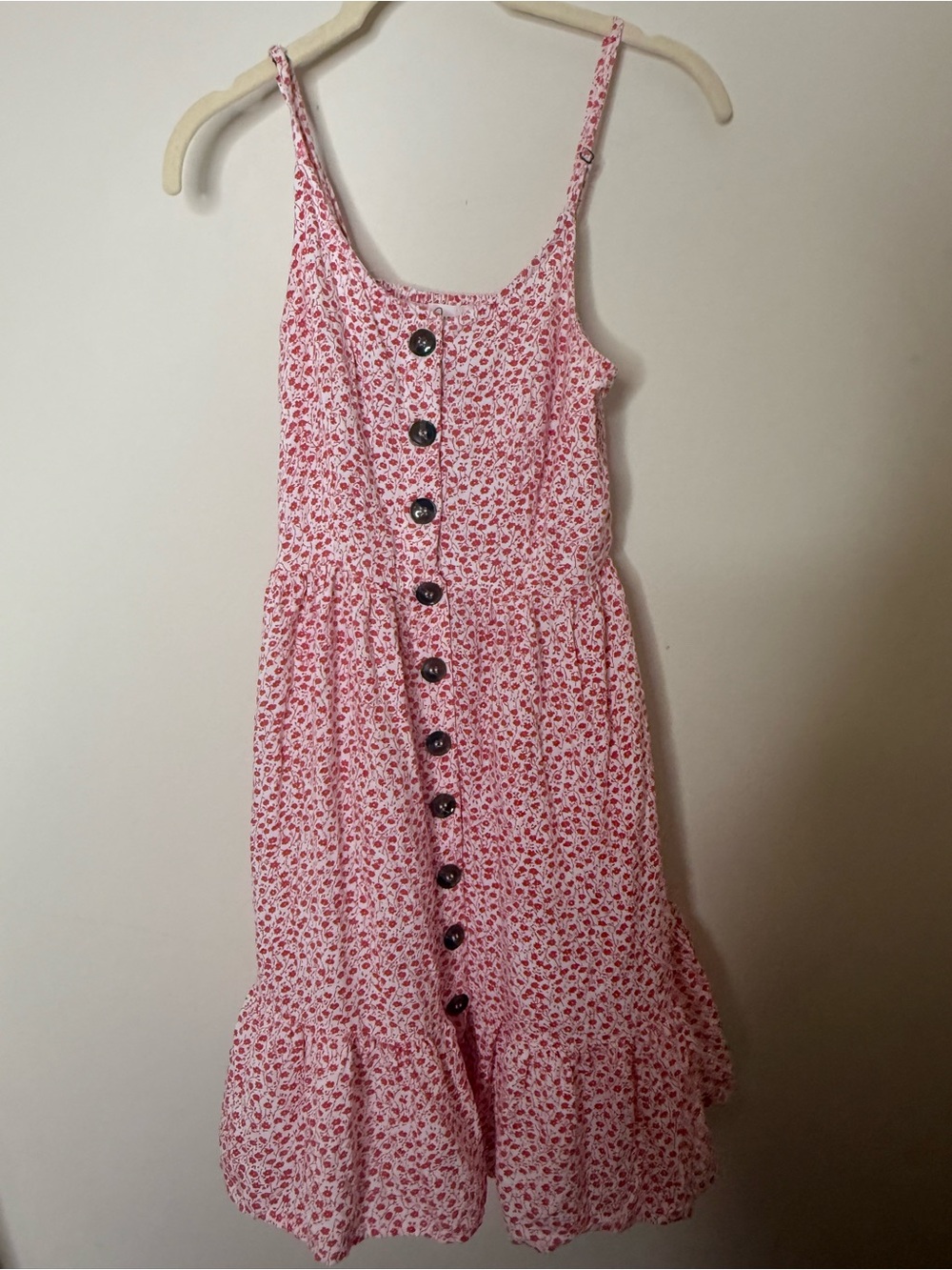 Japna Pink Floral Button-Front Sundress